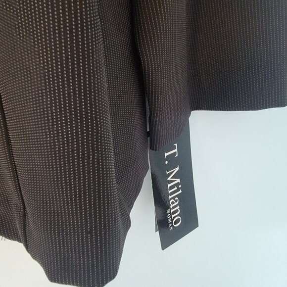 T Milano Blazer Womens Jacket Sz 16W Black Business Career NEW NWT - Picture 4 of 12